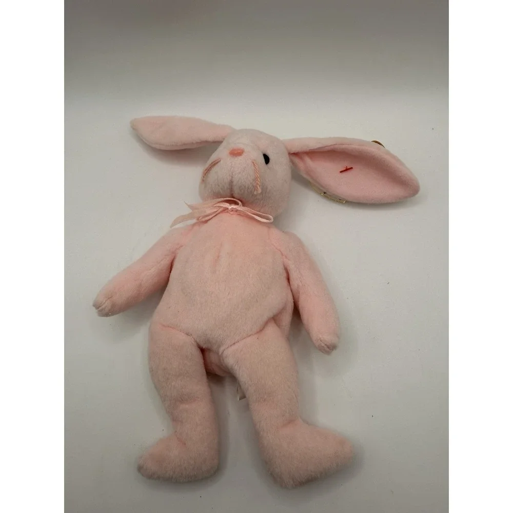 TY Beanie Baby - HOPPITY the Pink Bunny (8 inch) - MWMTs‎ Stuffed Animal Toy